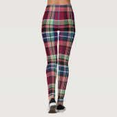 Rood, roze en blauw gelid leggings (Achterkant)