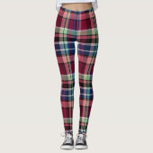 Rood, roze en blauw gelid leggings (Voorkant)