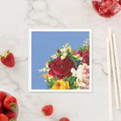 Rood roze en gele rozen servetten (Insitu)