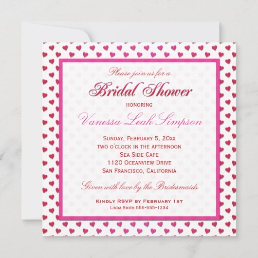 Rood, Roze, en Wit Vrijgezellenfeest van het Geest Kaart (Achterkant)