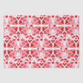 Rood, roze en witte harten Valentijn Tissuepapier (Voorkant)