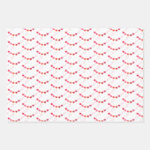 Rood, roze en witte Valentijnen Inpakpapier Vel (Voorkant)