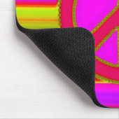 Rood roze fractal & vredesbord muismat (Hoek)