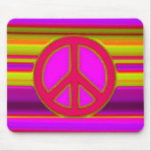 Rood roze fractal & vredesbord muismat (Voorkant)