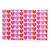 Rood Roze Fuchsia Hart Kussensloop (Achterkant)