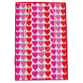 Rood Roze Fuchsia Harten Medium Cadeauzakje (Voorkant)