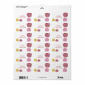 Rood Roze & Gele bloemblaadjes Adresetiketten Etiket (Full Sheet)