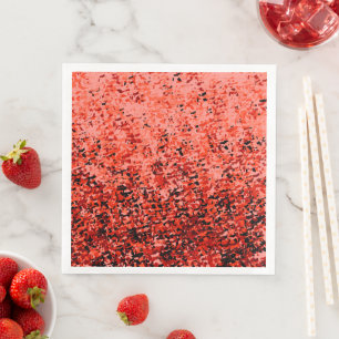 Rood roze gemengd met zwart Abstract patroonontwer Servet