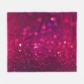 Rood Roze Glitter: Abstract Bokeh Fleece Deken (Voorkant (Horizontaal))