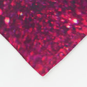 Rood Roze Glitter: Abstract Bokeh Fleece Deken (Hoek)