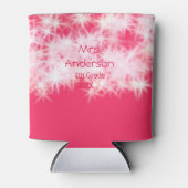 Rood roze glitter sprankeling Terug naar school le Blikjeskoeler (Voorkant)