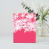 Rood roze glitter sprankeling Terug naar school le Briefkaart (Staand voorkant)