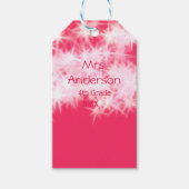 Rood roze glitter sprankeling Terug naar school le Cadeaulabel (Voorkant)