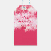 Rood roze glitter sprankeling Terug naar school le Cadeaulabel (Achterkant)
