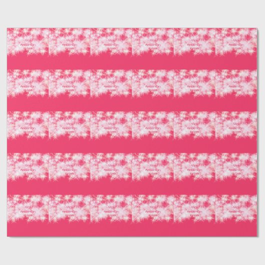 Rood roze glitter sprankeling Terug naar school le Cadeaupapier (Vlak)