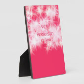 Rood roze glitter sprankeling Terug naar school le Fotoplaat (Zijkant)