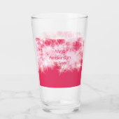 Rood roze glitter sprankeling Terug naar school le Glas (Achterkant)