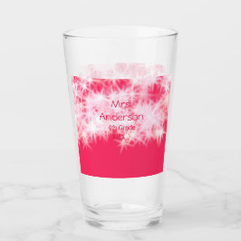 Rood roze glitter sprankeling Terug naar school le Glas