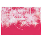 Rood roze glitter sprankeling Terug naar school le Groot Cadeauzakje (Achterkant)