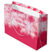 Rood roze glitter sprankeling Terug naar school le Groot Cadeauzakje (Achterkant Gekanteld)