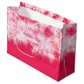 Rood roze glitter sprankeling Terug naar school le Groot Cadeauzakje (Voorkant Gekanteld)