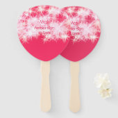 Rood roze glitter sprankeling Terug naar school le Handwaaier (Voorkant en achterkant)