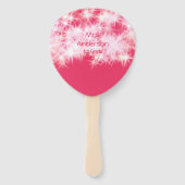 Rood roze glitter sprankeling Terug naar school le Handwaaier (Achterkant)