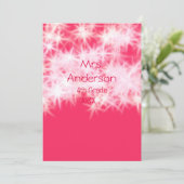 Rood roze glitter sprankeling Terug naar school le Kaart (Staand voorkant)