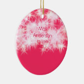 Rood roze glitter sprankeling Terug naar school le Keramisch Ornament (Rechts)