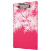 Rood roze glitter sprankeling Terug naar school le Klembord (Links)