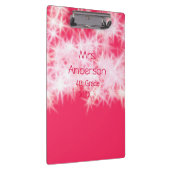 Rood roze glitter sprankeling Terug naar school le Klembord (Rechts)