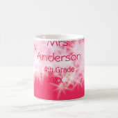 Rood roze glitter sprankeling Terug naar school le Koffiemok (Center)