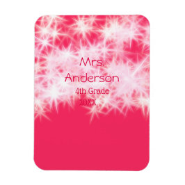 Rood roze glitter sprankeling Terug naar school le Magneet
