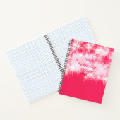 Rood roze glitter sprankeling Terug naar school le Notitieboek (Binnen)