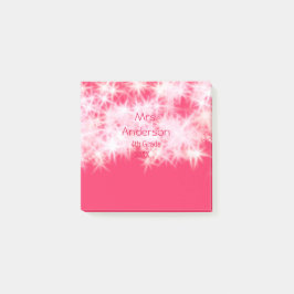 Rood roze glitter sprankeling Terug naar school le Post-it® Notes