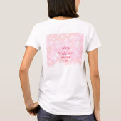 Rood roze glitter sprankeling Terug naar school le T-shirt (Achterkant)
