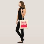 Rood roze glitter sprankeling Terug naar school le Tote Bag (Voorkant (model))