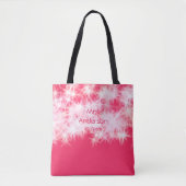 Rood roze glitter sprankeling Terug naar school le Tote Bag (Voorkant)