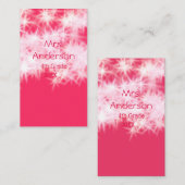 Rood roze glitter sprankeling Terug naar school le Visitekaartje (Voorkant / Achterkant)