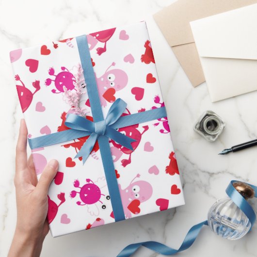 Rood roze gnoomvormig Gift Wrapping paper Cadeaupapier (Geschenken)