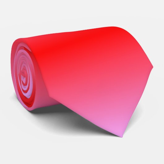 Rood roze gradiënt blauwe achtergrond stropdas (Opgerold)
