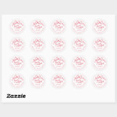 Rood Roze grillige Vrijgezellenfeest Envelope Seal Ronde Sticker (Vel)