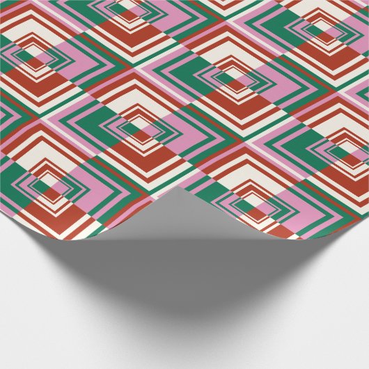 Rood roze groen cadeaupapier (Hoek)