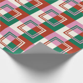 Rood roze groen cadeaupapier (Hoek)