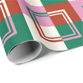 Rood roze groen cadeaupapier (Rol Hoek)