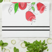 Rood roze groen en wit theedoek (Gevouwen)