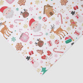 Rood Roze Groen Kerstmis Kerstman Winter Wonderlan Tissuepapier (Detail)