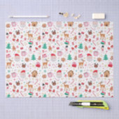 Rood Roze Groen Kerstmis Kerstman Winter Wonderlan Tissuepapier (Craft)