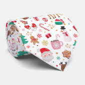 Rood Roze Groen Kerstmis Winter Wonderland Santa Stropdas (Opgerold)