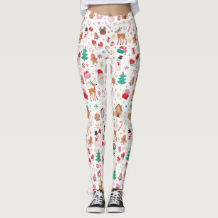 Rood Roze Groen Lelijk Kerstmis Sinterklaas Leggings